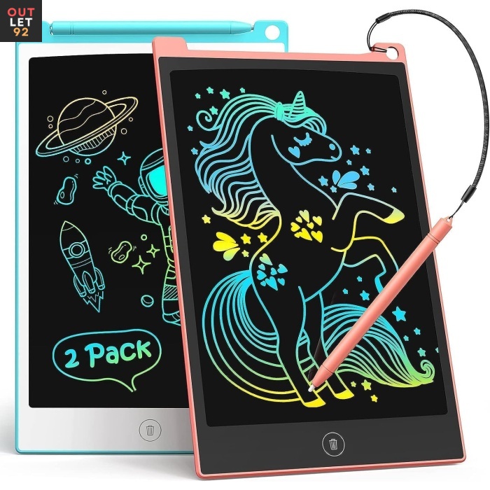 LCD joonistustahvel 2tk, 21.6 cm ekraan, sinine-roosa