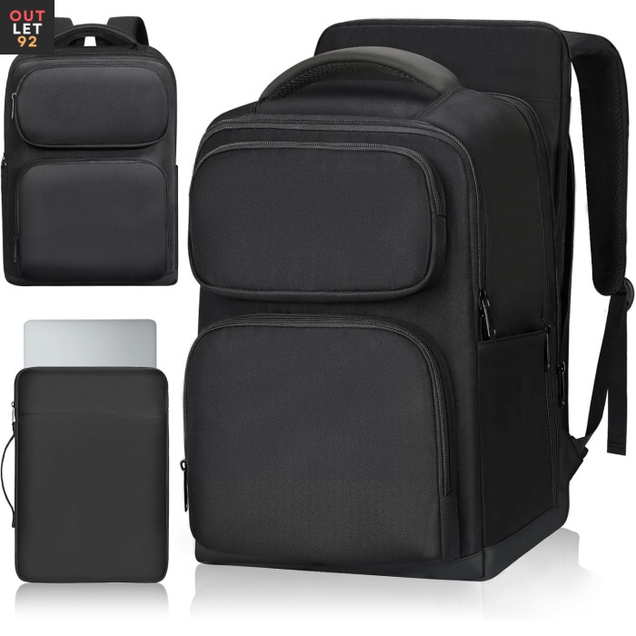 Sülearvuti Seljakott, Veekindel, Eemaldatav Vutlar, 32L, Must