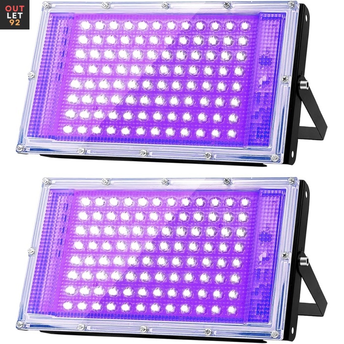 UV LED 100W, IP66 Veekindel, 395-400 nm, Must