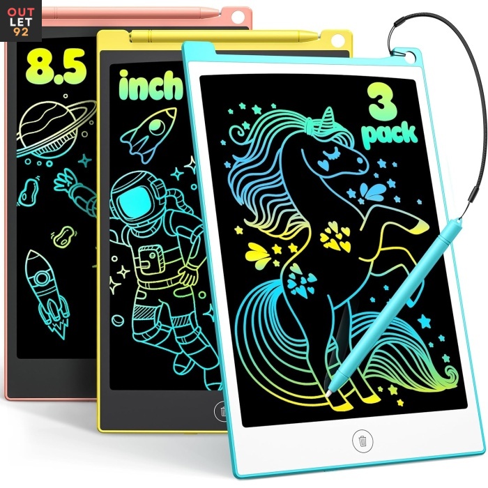 LCD joonistustahvel, 3-pakk, vedelkristall-ekraan, 21,59 cm