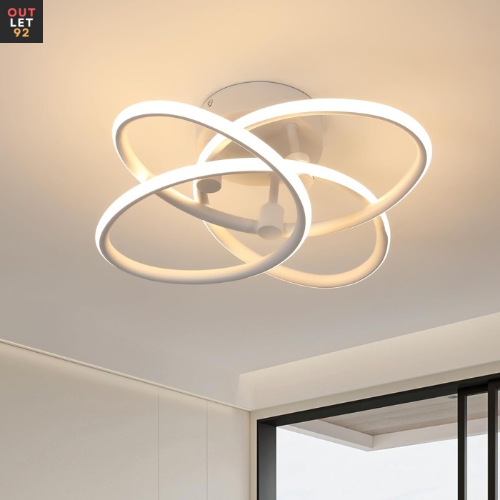 LED laevalgusti, 38W, soe valge valgus 3000K, 40 cm, valge