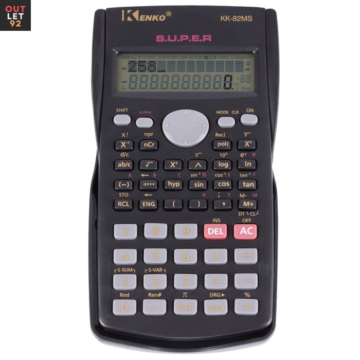 Teaduslik kalkulaator Kenko KK-82MS, 240 funktsiooni, kahe rea ekraan