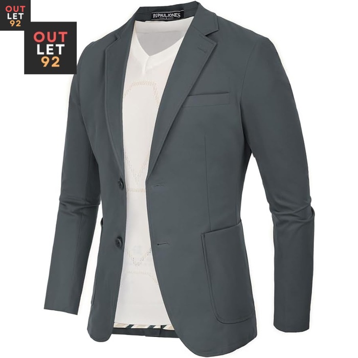 PaulJonesi Regular Fit pintsak 2 nööbiga, klassikaline jakk, vabaaeg, tumehall. Suurus S