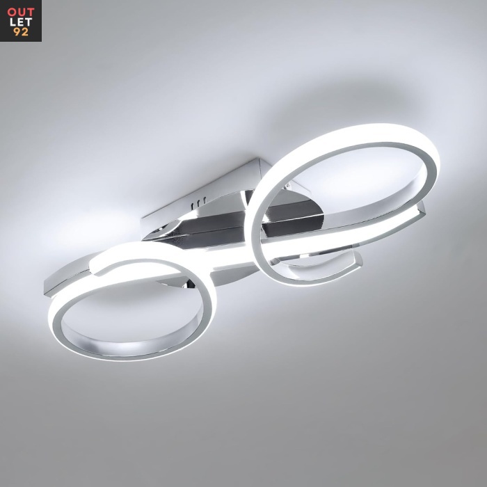 LED Laevalgusti, 36W, 3350LM, 6500K Külm Valgus, Hõbedane