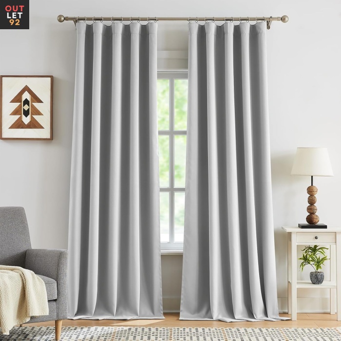 Pimeduskardinad kortsulindiga, termokardinad magamistuppa 245x140cm hall