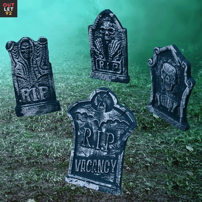 Kerged Vahtplastist Hauakivid, Täiuslik Halloweeni Dekoratsioon 4tk
