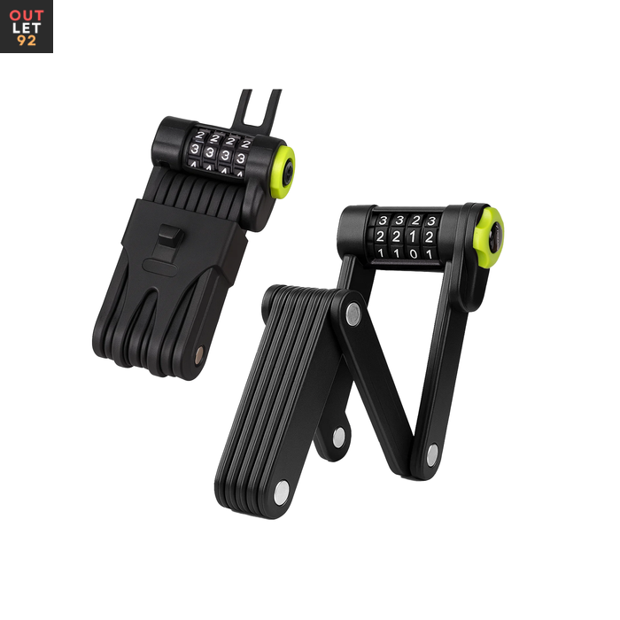 Jalgrattalukk kokkupandav, koodlukuga, 45 cm, must