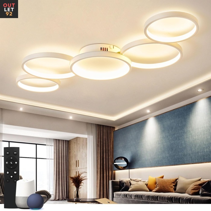 Smart LED laevalgusti 100 cm, 50 W, 6000 lm, Alexa ja Google Home tugi