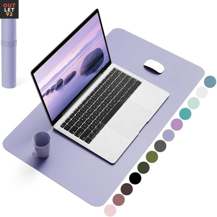 Suur lauamatt, libisemiskindel, veekindel PVC nahk, 60x35 cm, lavendlililla