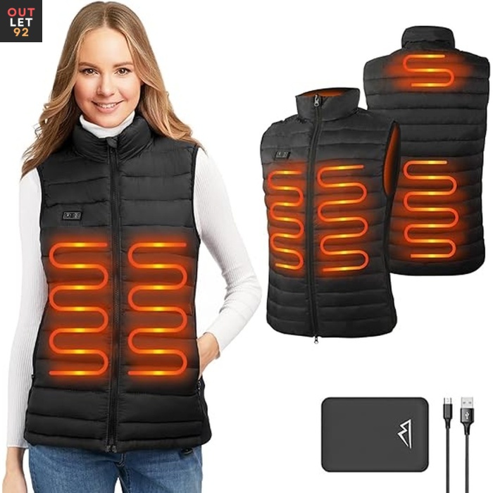 Naiste soojendusega vest, 10000mAh akuga, 4 soojendustsooni