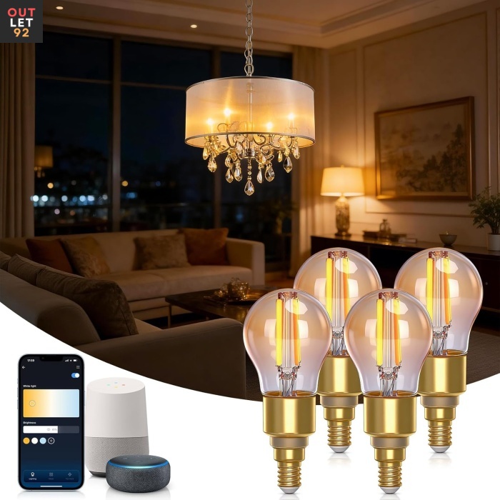 Nutikas LED pirn E14 Edison G45 WiFi 4.5W merevaiguklaas