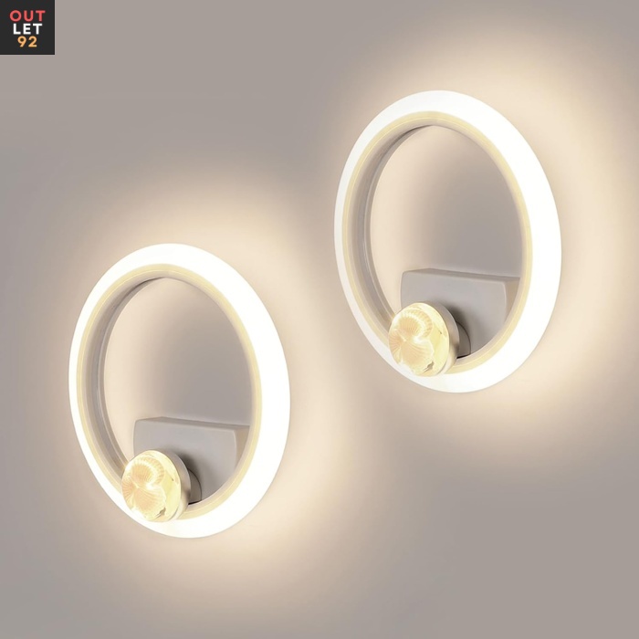 LED seinalamp, 12 W, reguleeritava valgusega, 2 tk