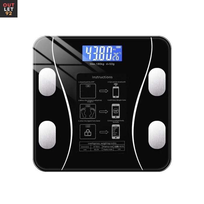 Nutikas kehakaal, LCD ekraan, kuni 180 kg