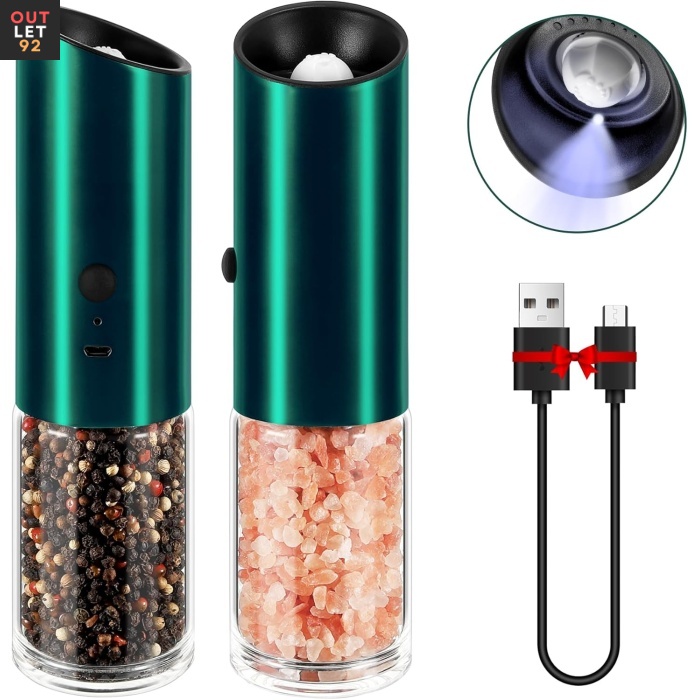 Elektrilised soola- ja pipraveskid, USB-laetavad