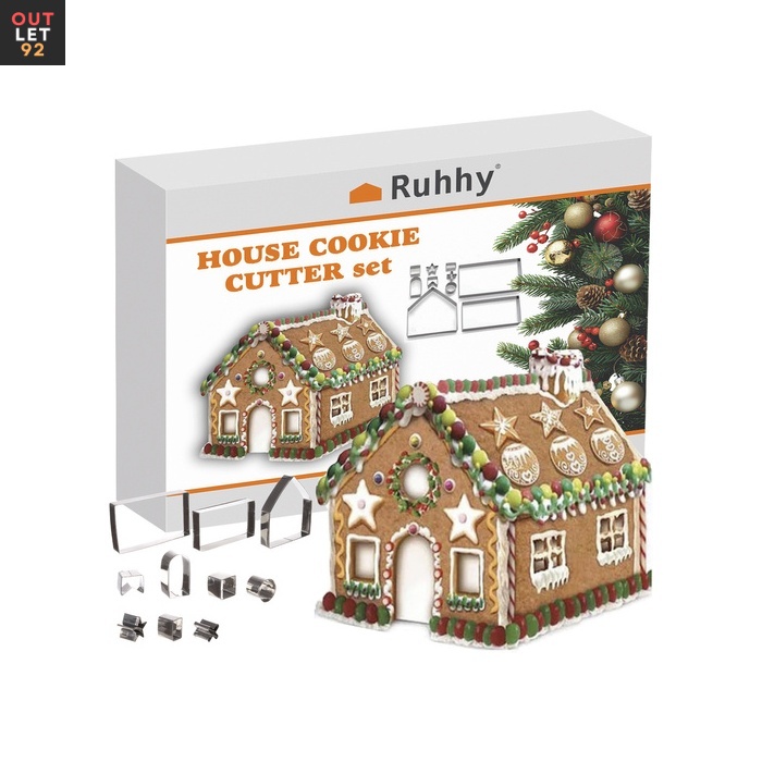 10-osaline piparkoogimaja valmistamise komplekt