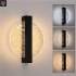 LED Seinalamp Reguleeritav, Ümmargune Akrüül, 12W, Must