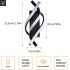 LED-seinavalgusti, spiraaldesign, 22W, must