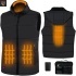 Soojendusega vest, 3 reguleeritava temperatuuriga, veekindel, must