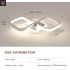 LED Laelamp, 30W 4000LM, Ruut, Akrüül, Valge