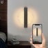 LED Seinalamp Reguleeritav, Ümmargune Akrüül, 12W, Must