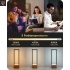 LED-töölaua lamp, puudutusega dimmerdatav, mälu funktsioon, must-puit