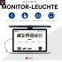 Monitorlamp, USB-C, puutetundlik, must