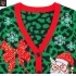 Jõulukampsun naistele, leopardimustri ja jõulukassiga, 2XL