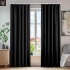 Pimendavad termokardinad 175x140 cm, krookepaelaga, must, 2tk