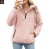 Fliisist pullover 1/4 tõmblukuga XL, roosa